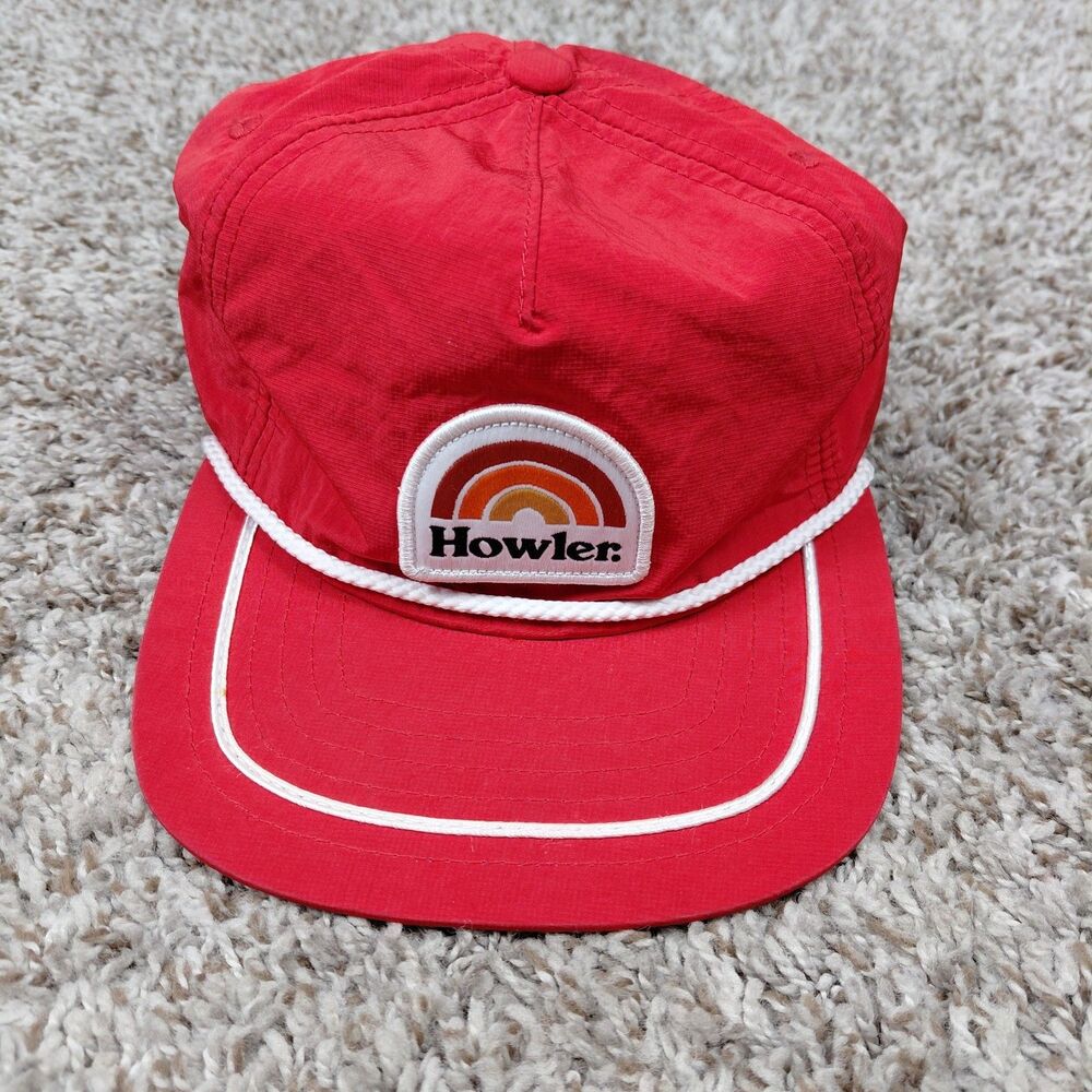 Howler Brothers Howler Rainbow Unstructured Snapback Hat Cap Mens One Size Red